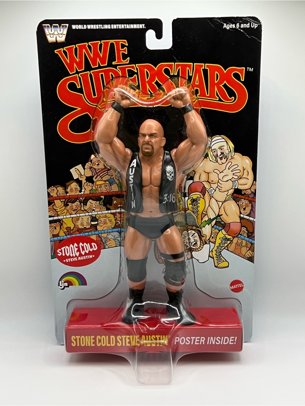 LJN WWE Superstars Series 2 Steve Austin Chase (Bent Corner)
